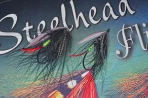 Green Butt Skunk Spey Flies on Book | www.johnkreft.com