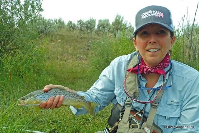 Karen with Brown Trout | www.johnkreft.com