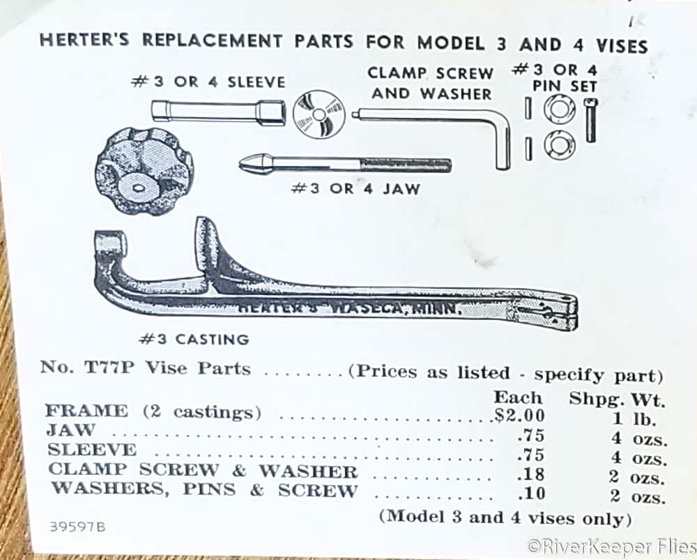 Herter's Replacement Parts Lost for No. 3 and 4 Vises | www.johnkreft.com