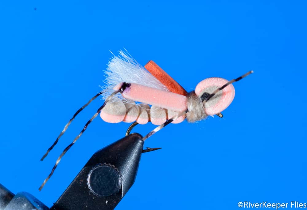 The Fly Fishing Place Fat Albert Purple Foam Body High Visibility Grasshopper Dry Fly - 4 Fly - Hook Size 10 - Hopper Dropper Indicator Fly