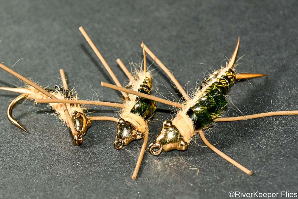 McPhail Golden Stone Nymphs with Flymen Fishing Co Beads | www.johnkreft.com