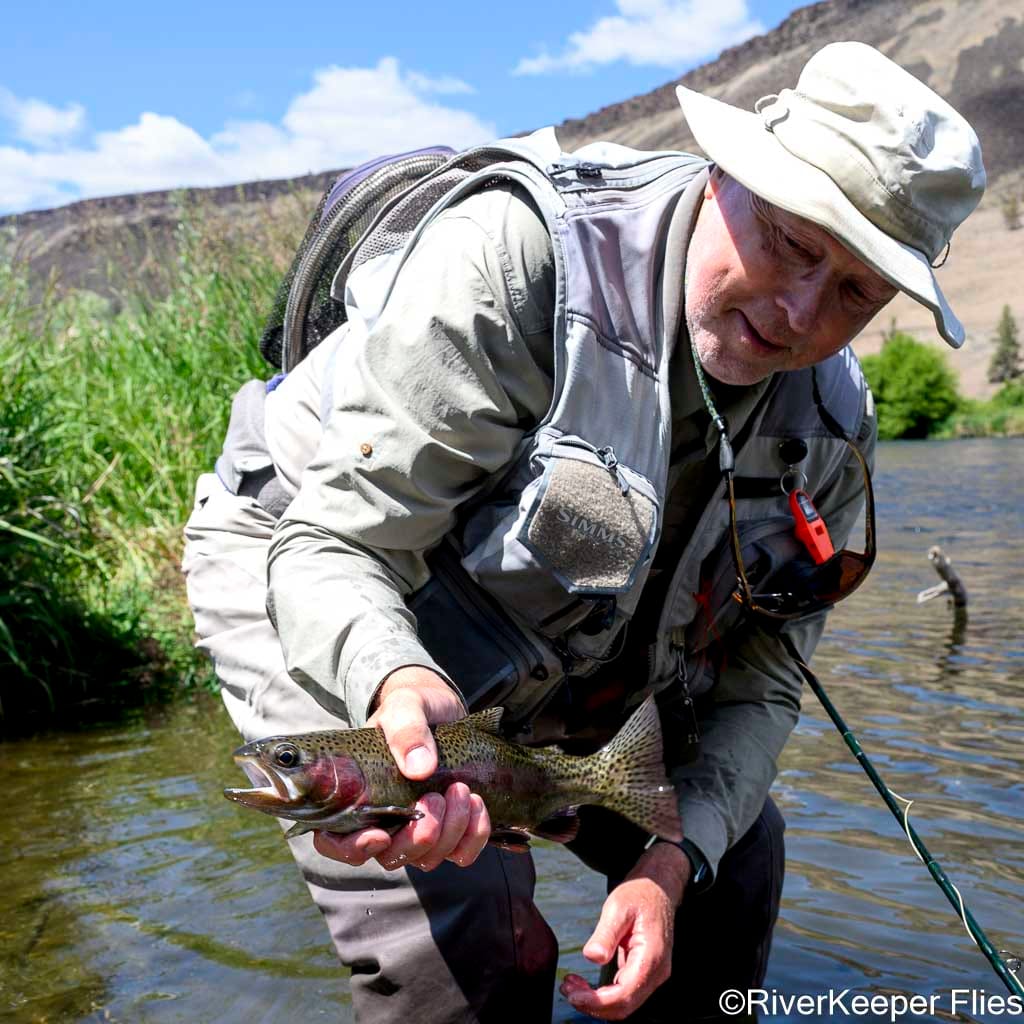 Eric with Rainbow on First Day - Deschutes | www.johnkreft.com