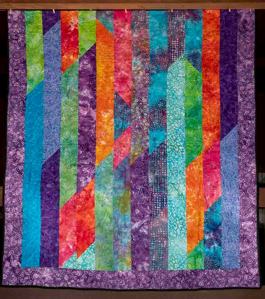 OR 1 Rainbow Strip Quilt (front) | www.johnkreft.com