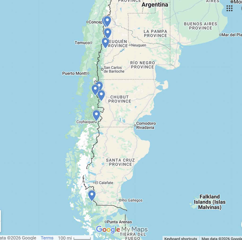 Patagonia Fishing Lodges Map | www.johnkreft.com