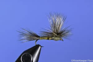Roy Palm's Frying Pan Biot Green Drake Parachute | www.johnkreft.com